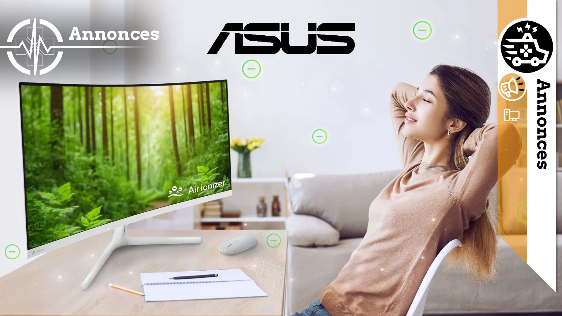 ASUS lance une gamme d&rsquo;écrans PC qui pense à vos poumons !